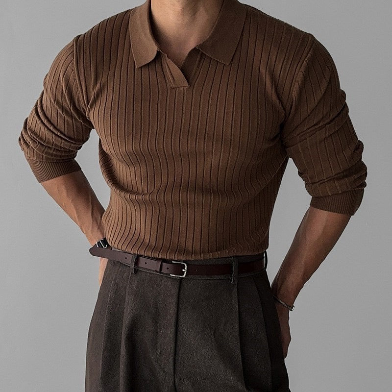 SUWON V-Neck Polo Shirt