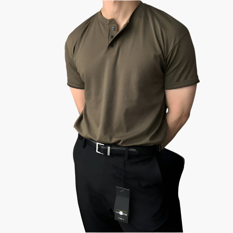 DAEGU Collared Button-Up Tee