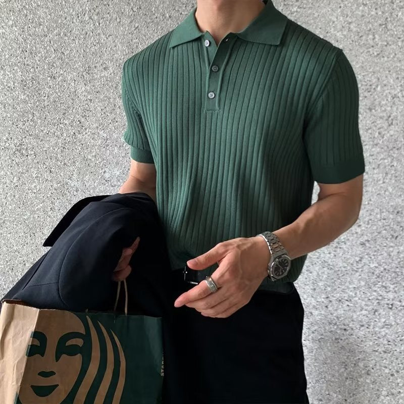 GIMCHEON Knit Polo Tee