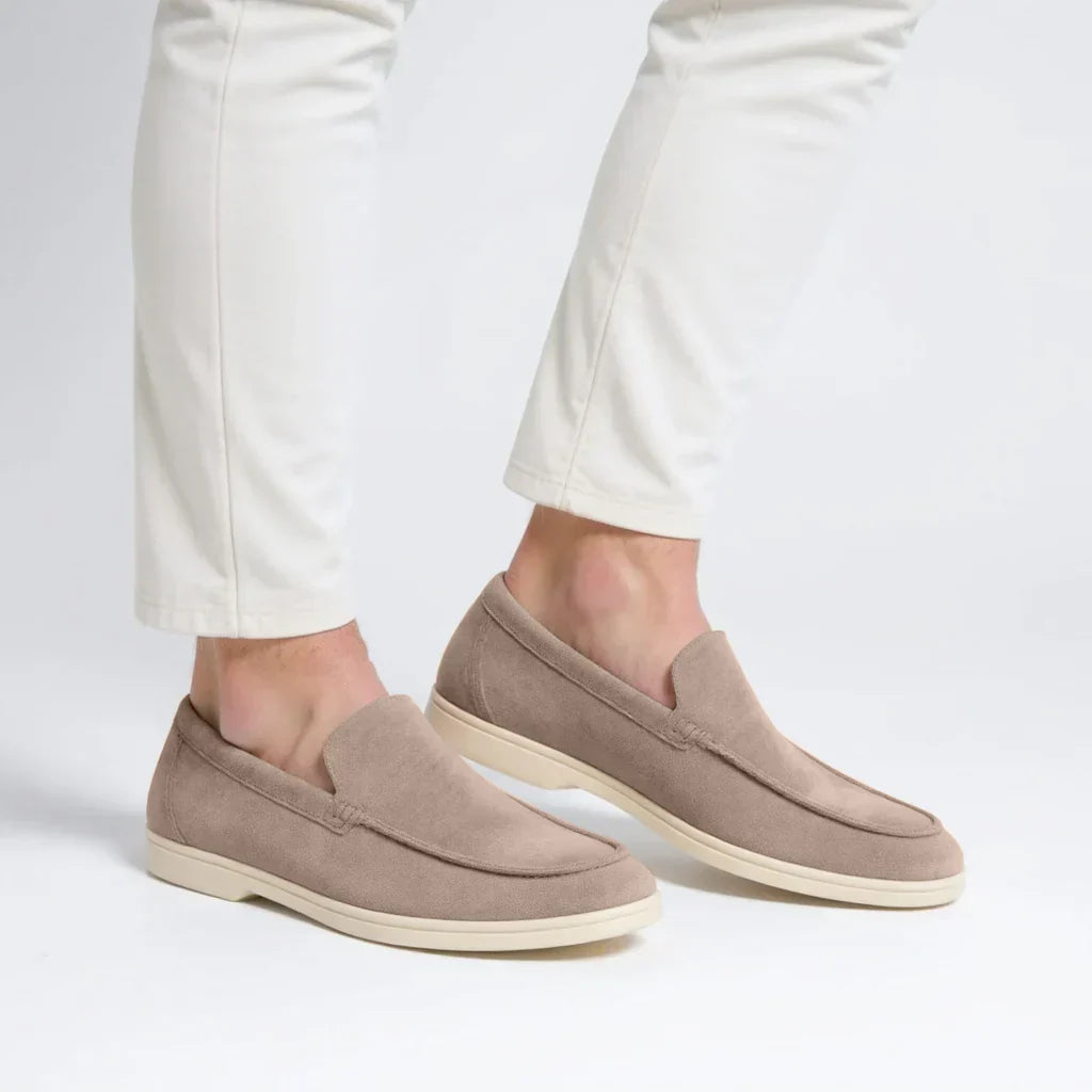 Navy Suede Loafers - MONACO Classic Collection