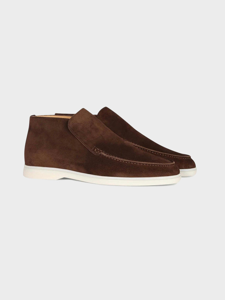 MONACO Suede High-Top Slip-On Sneakers