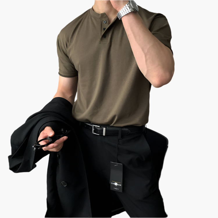 DAEGU Collared Button-Up Tee