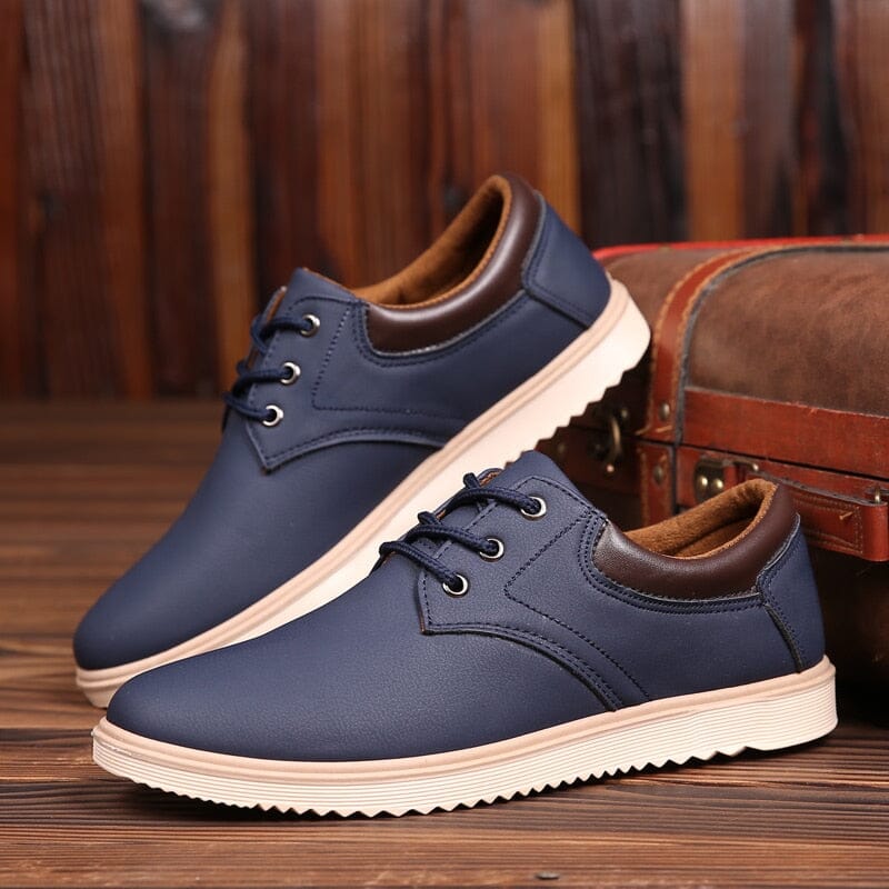 Clevand Casual Leather Sneakers for Everyday Wear