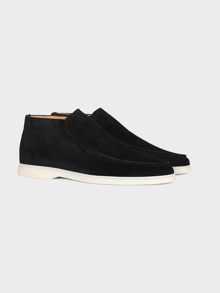MONACO Suede High-Top Slip-On Sneakers