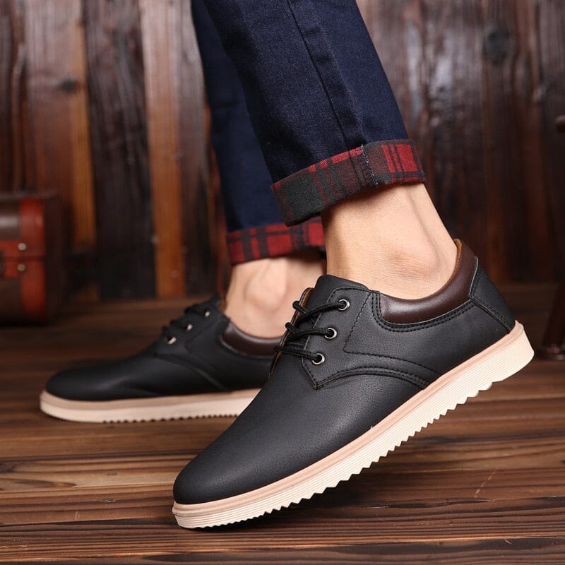 Clevand Casual Leather Sneakers for Everyday Wear
