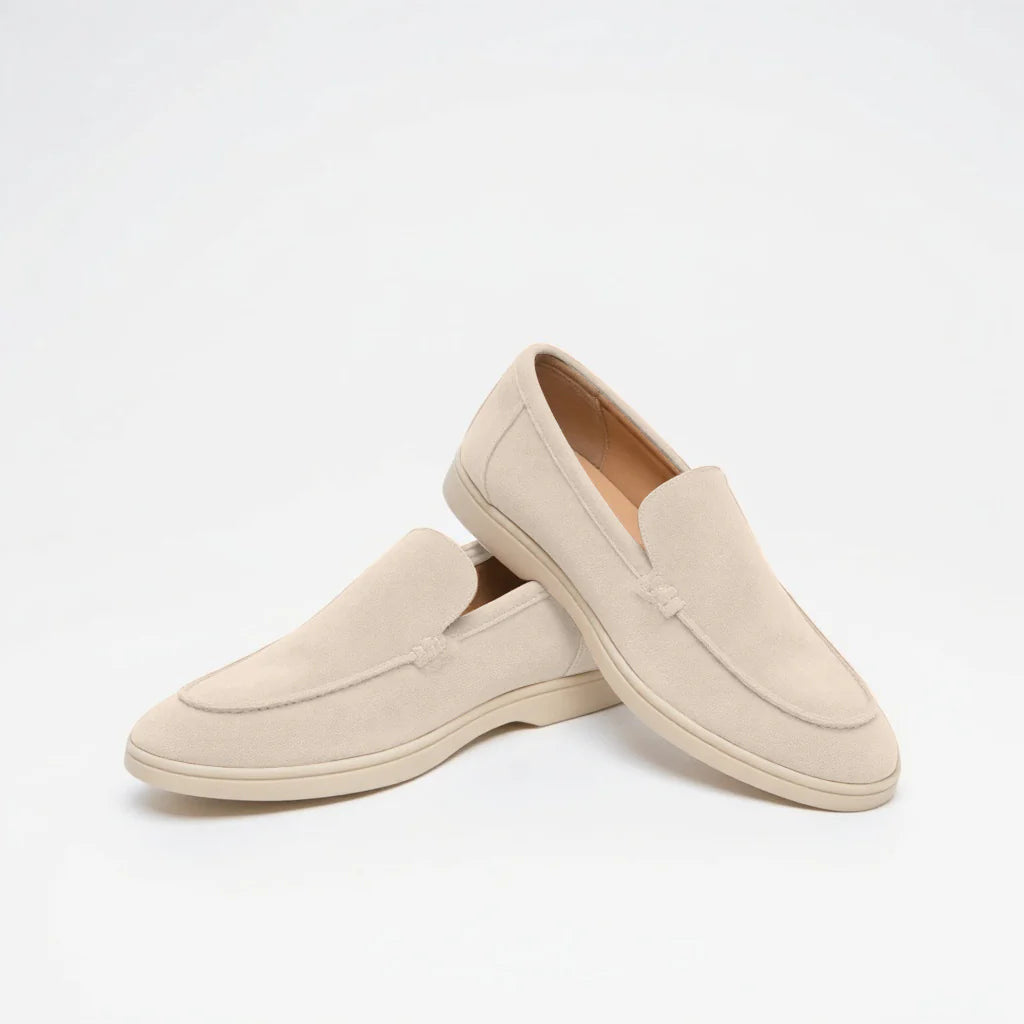 Beige Suede Loafers from the MONACO Old Money Collection