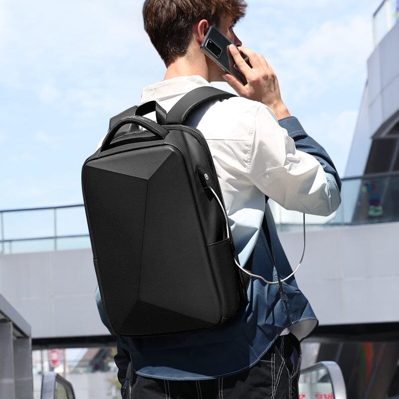 Fenruen Expandable Executive Backpack - Waterproof Design, 14" Laptop Compartment & USB Charging Port