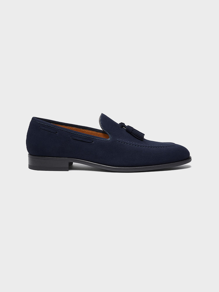 Tassel-Embellished Suede Loafers