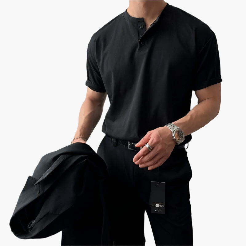 DAEGU Collared Button-Up Tee