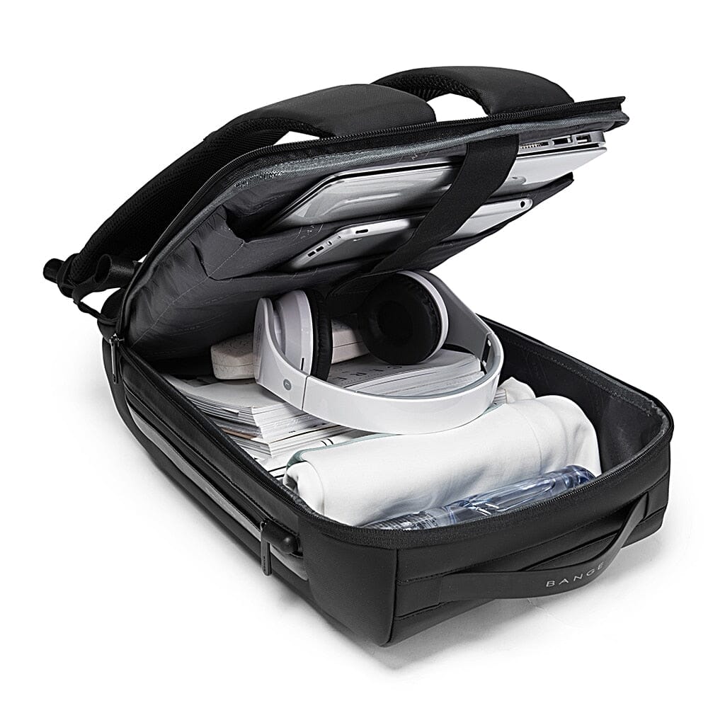 Luxxy Elite Executive Backpack - Fits 15" Laptops, Waterproof, USB Charging Port, TSA-Friendly Lock