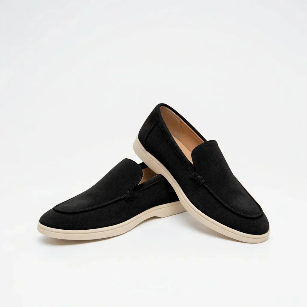 MONACO Old Money Collection: Black Suede Loafers