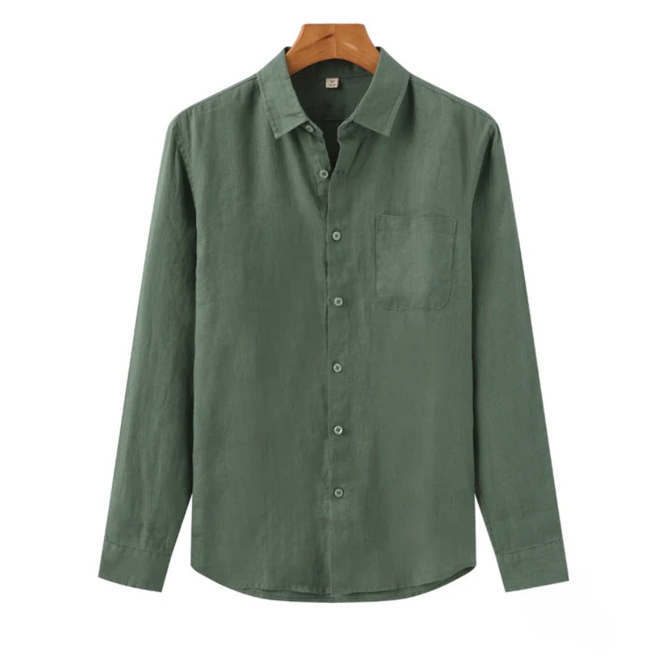 PORTOFINO Linen Casual Button-Up Shirt