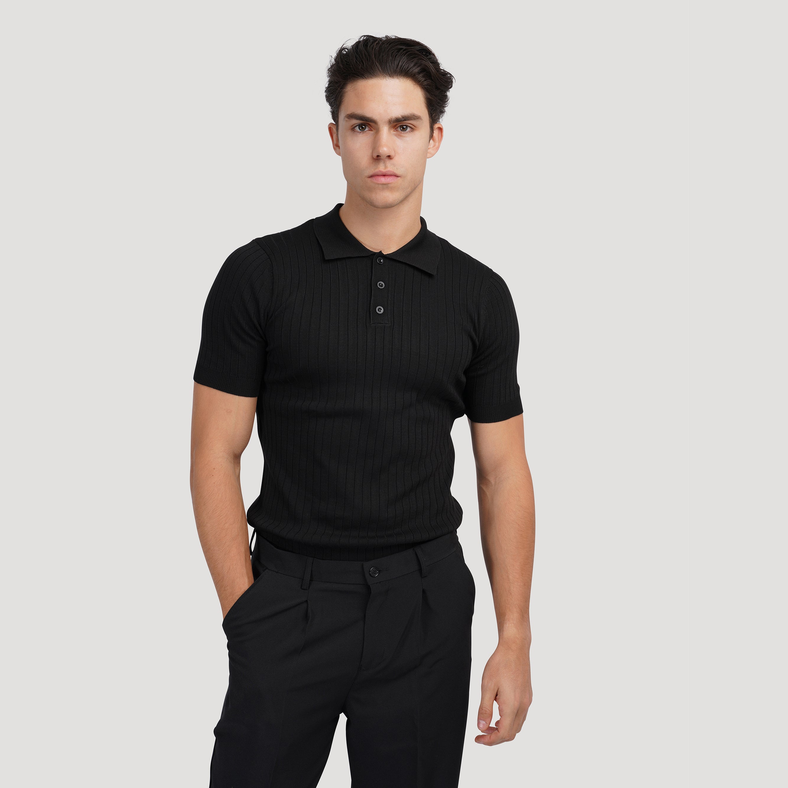 GIMCHEON Knit Polo Tee