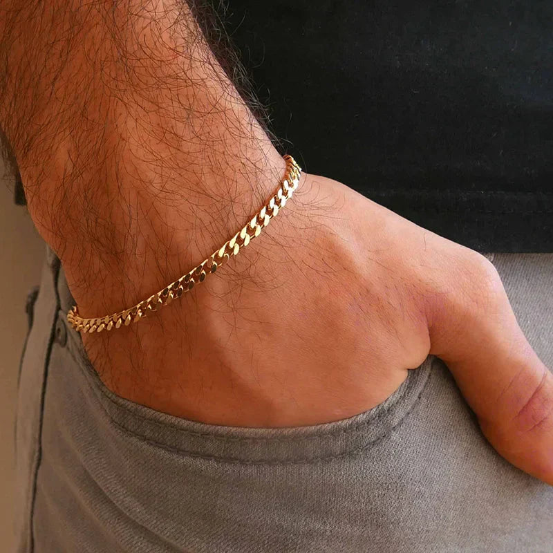 Eddie Men's Steel Miami Link Bracelet