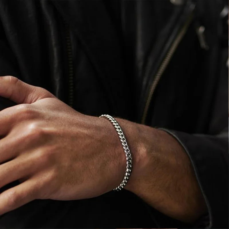Eddie Men's Steel Miami Link Bracelet