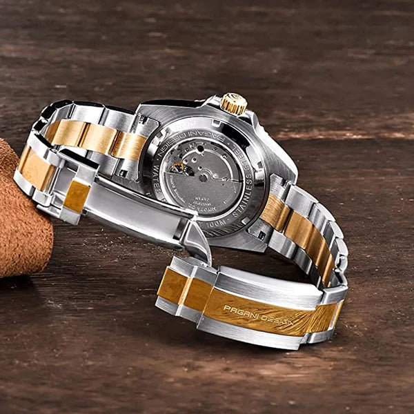 Pagani Design Men's Nautilus Watch in Black and Gold