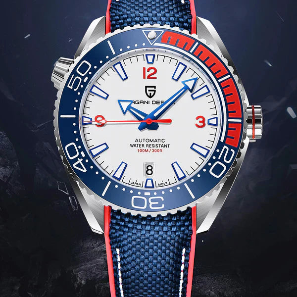 Pagani Design Clermont Men's Watch - Blue & Red Variant