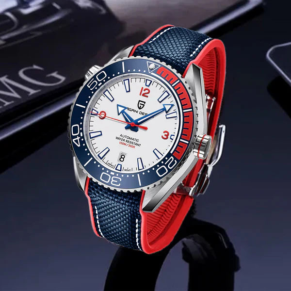 Pagani Design Clermont Men's Watch - Blue & Red Variant