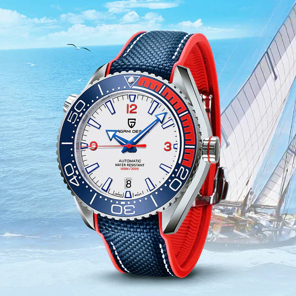Pagani Design Clermont Men's Watch - Blue & Red Variant
