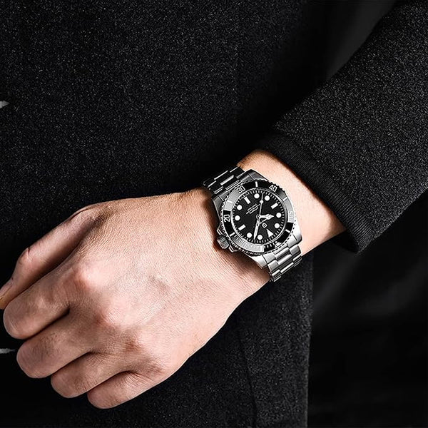Pagani Design Men's Black Nautilus Watch
