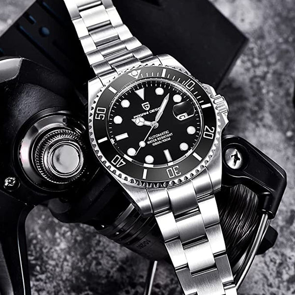 Pagani Design Men's Black Nautilus Watch