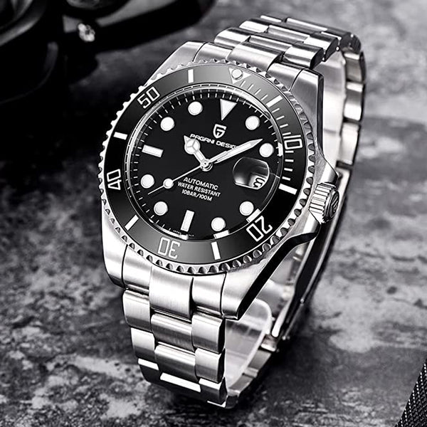Pagani Design Men's Black Nautilus Watch