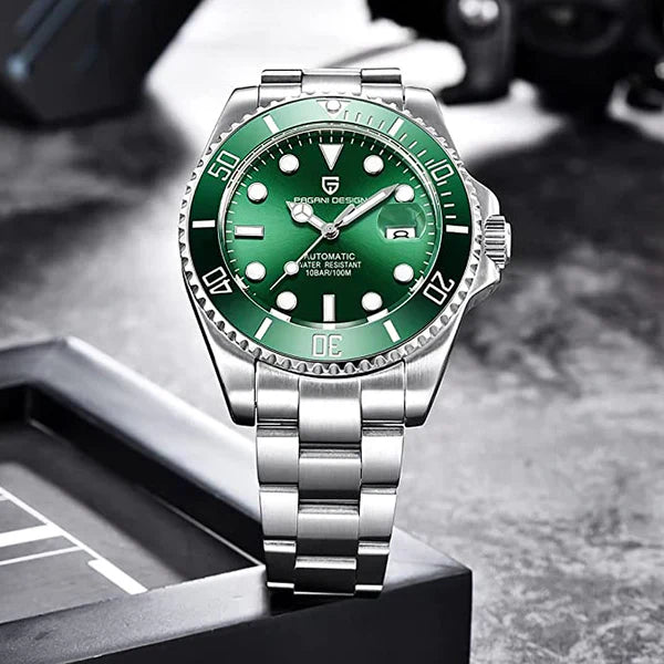 Pagani Design Men's Green Nautilus Watch