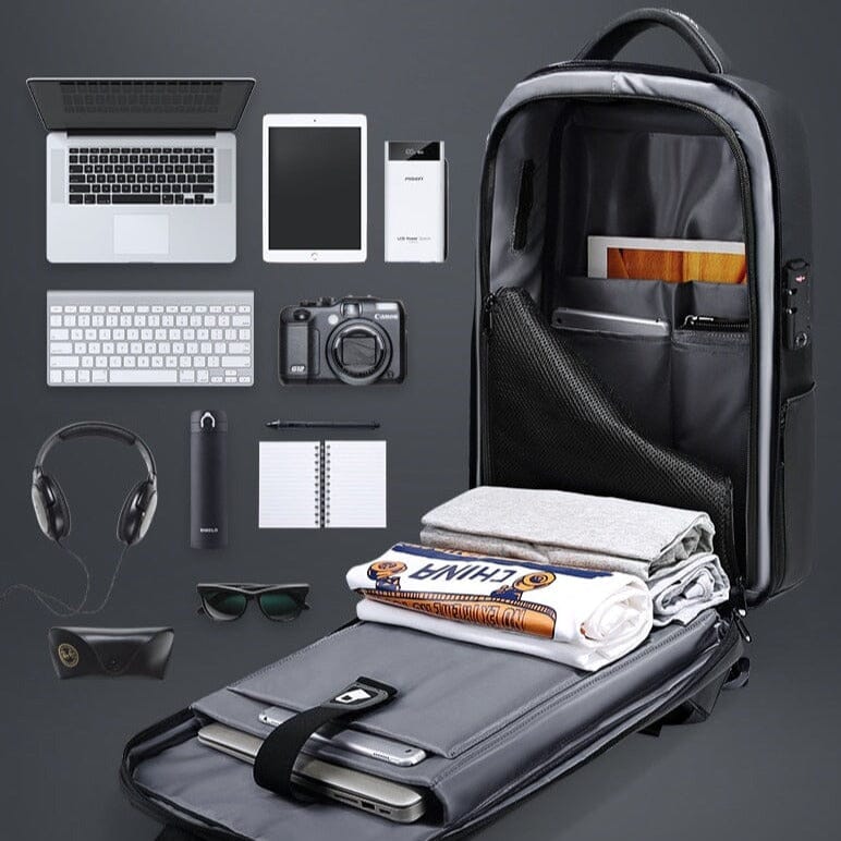Fenruen Expandable Executive Backpack - Waterproof Design, 14" Laptop Compartment & USB Charging Port