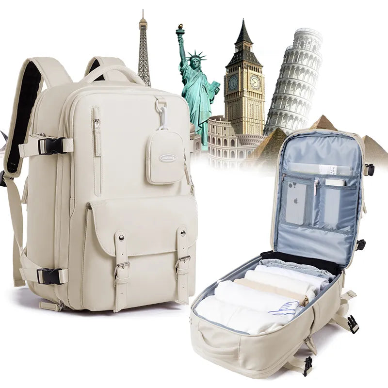 Water-Resistant Multi-Section Travel Backpack