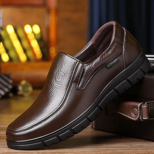 Convenient Slip-On PU Leather Dress Shoe