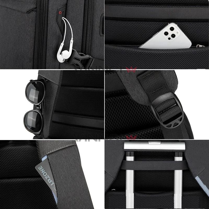 Michigan Executive Backpack - Waterproof 17-Inch Laptop Compatible with USB Charging Port